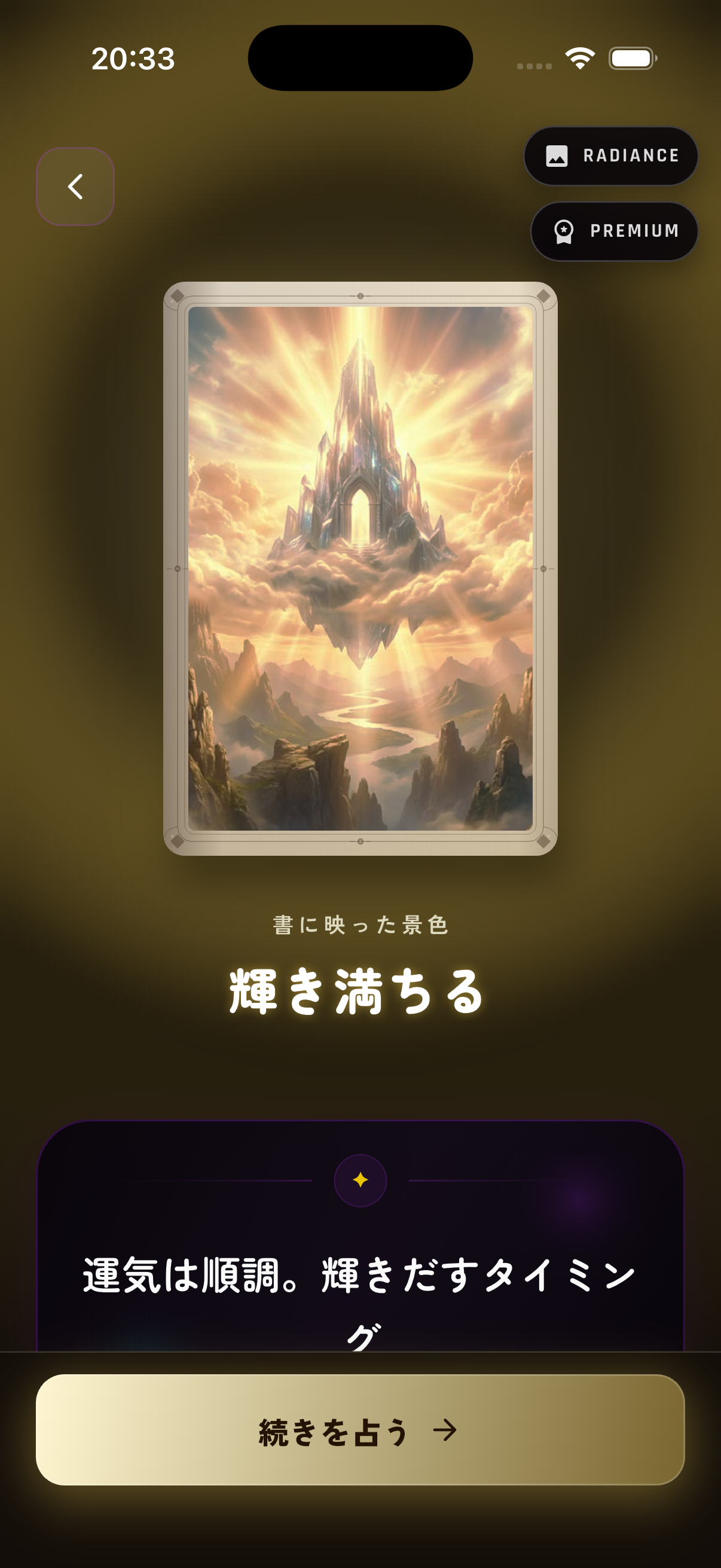 続きの鑑定画面